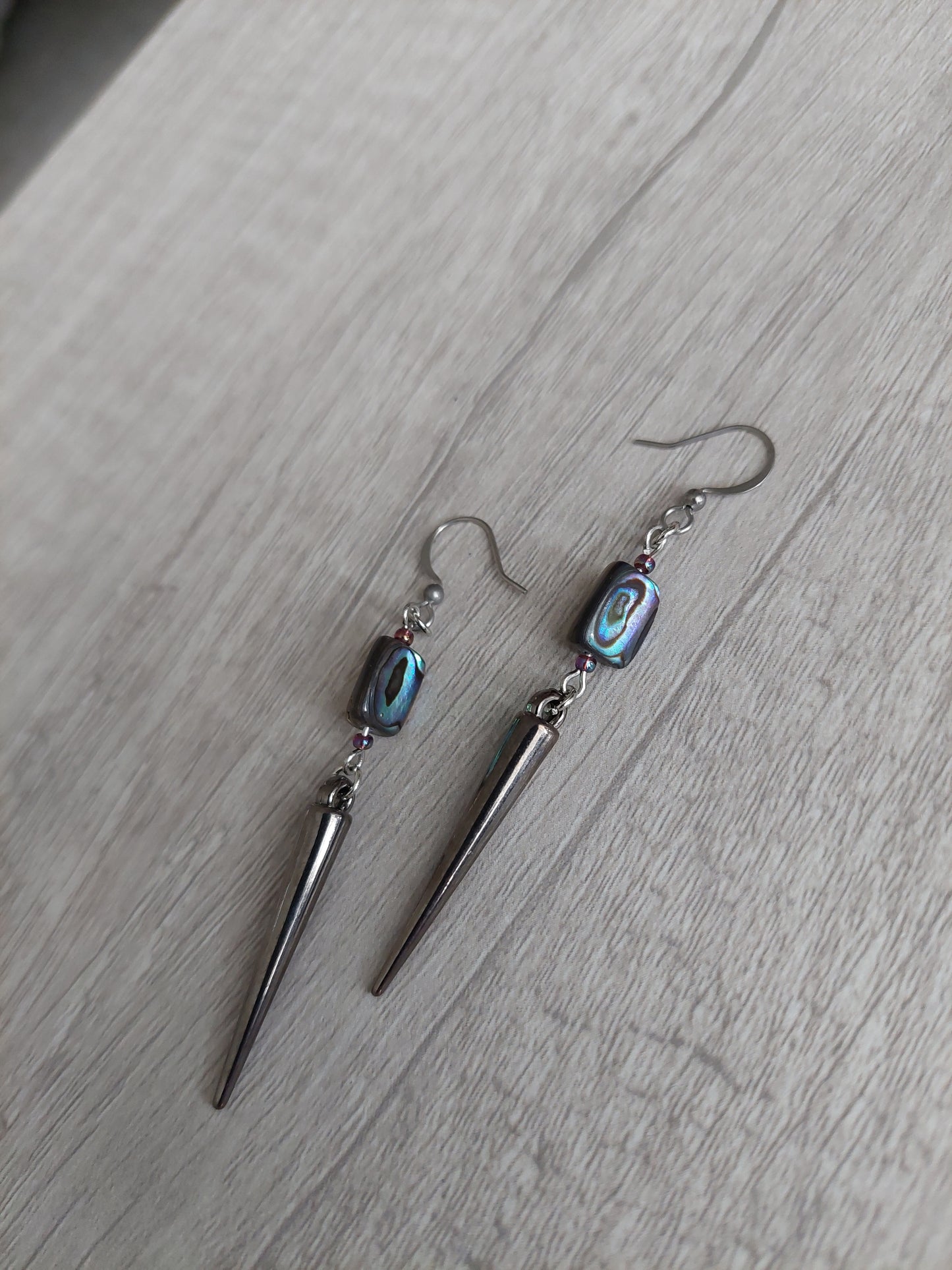 Abalone Spike Earrings