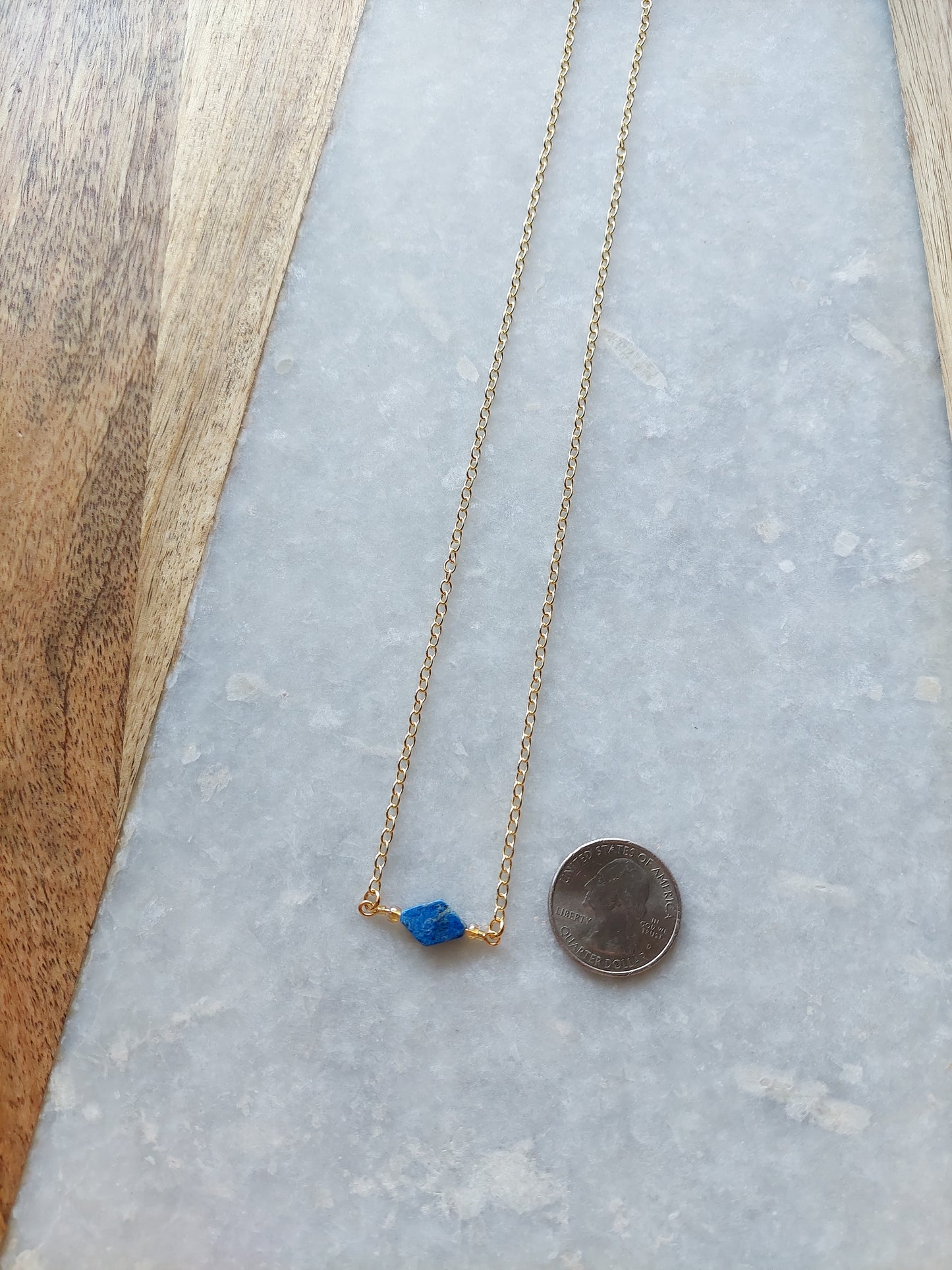 Lapis Lazuli Bar Necklace