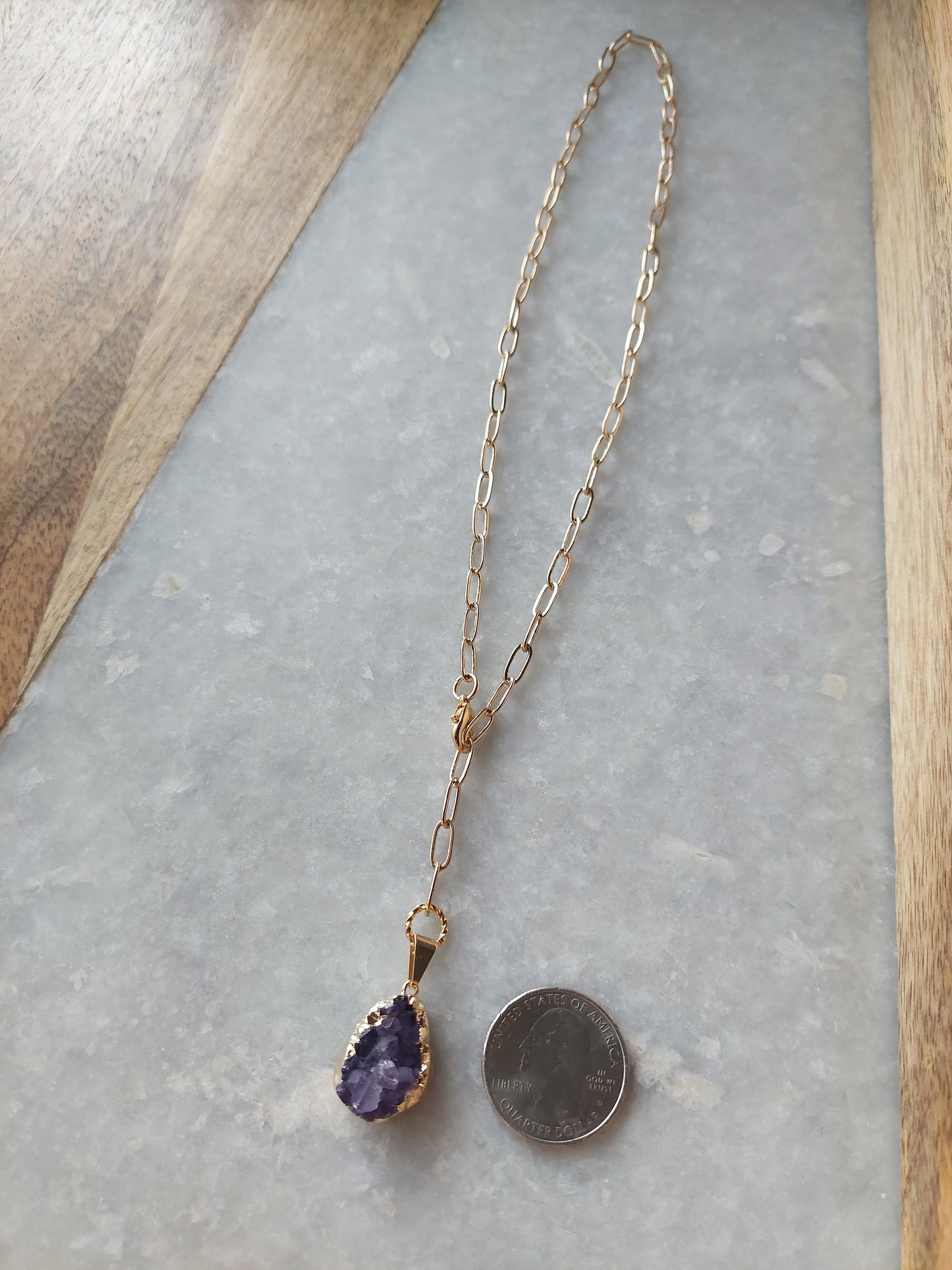 Adjustable Choker - Amethyst