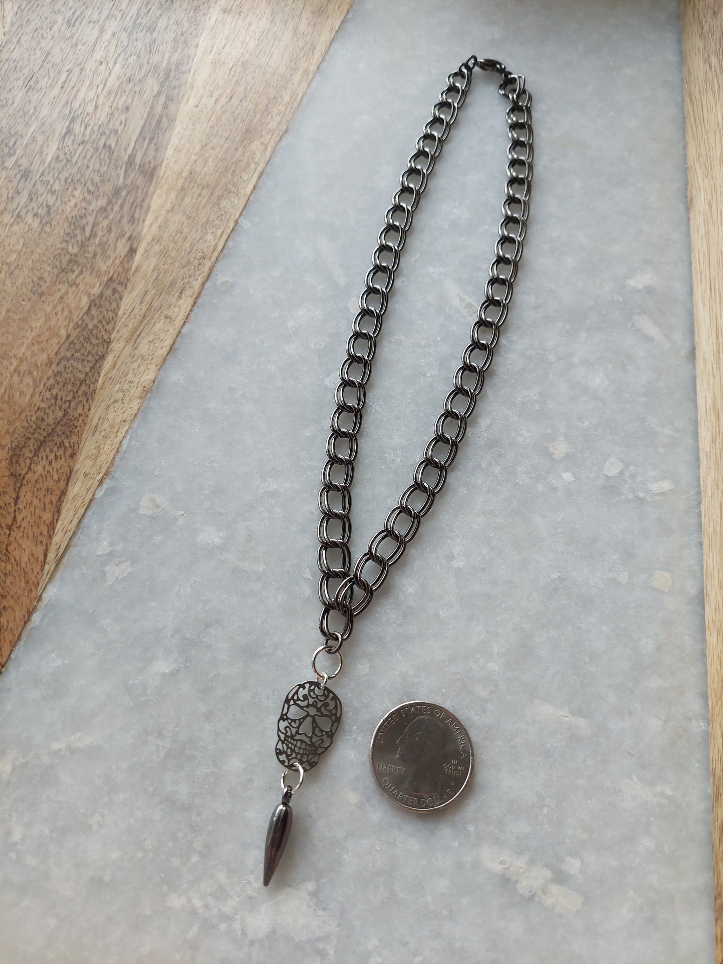 Sugar Skull Spike Necklace