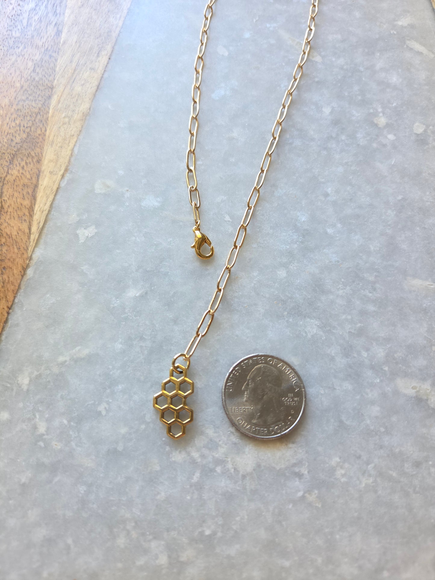 Adjustable Necklace - Honeycomb