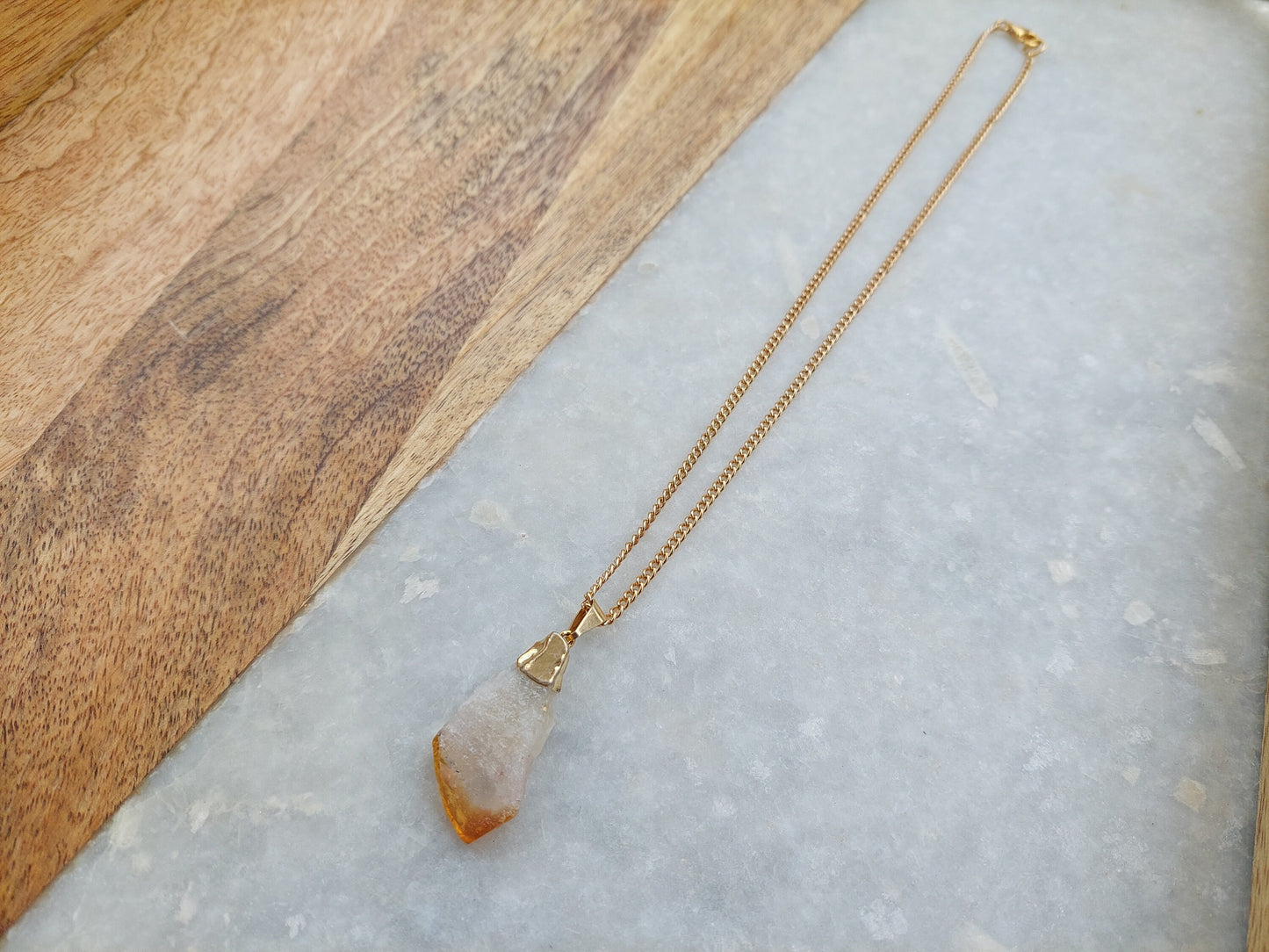 Gifts for Her, Citrine Necklace, Citrine Jewelry, Raw Cut Citrine, Orange Jewelry, Citrine Accessories, Gold Necklace
