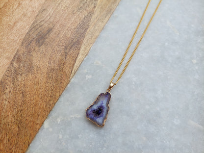 Purple Amethyst Pendant Necklace