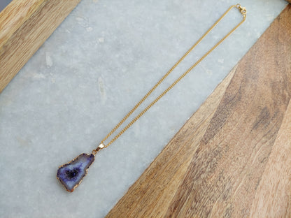 Purple Amethyst Pendant Necklace