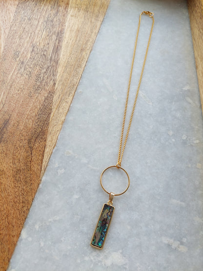 Abalone Hoop Necklace