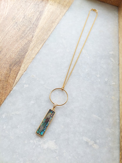 Abalone Hoop Necklace