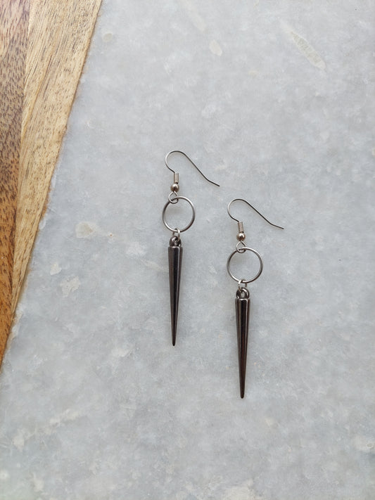 Spike Earrings with Hoop