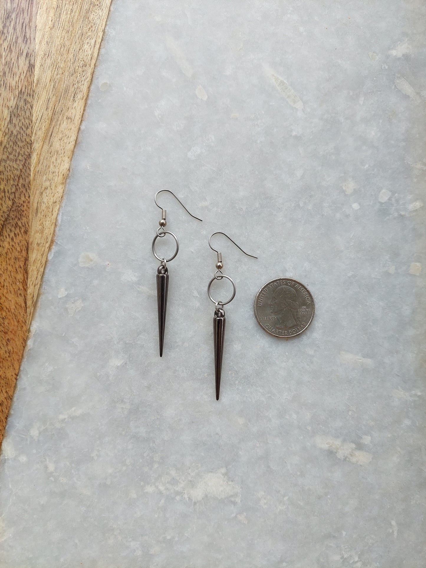 Spike Earrings with Hoop