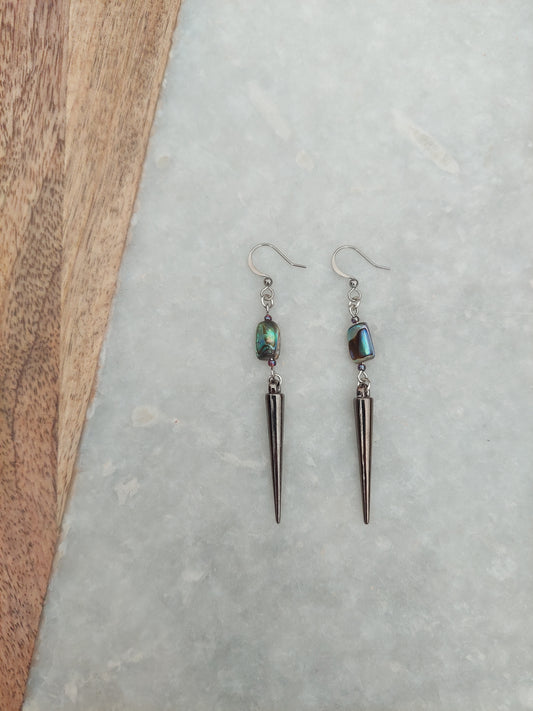 Abalone Spike Earrings