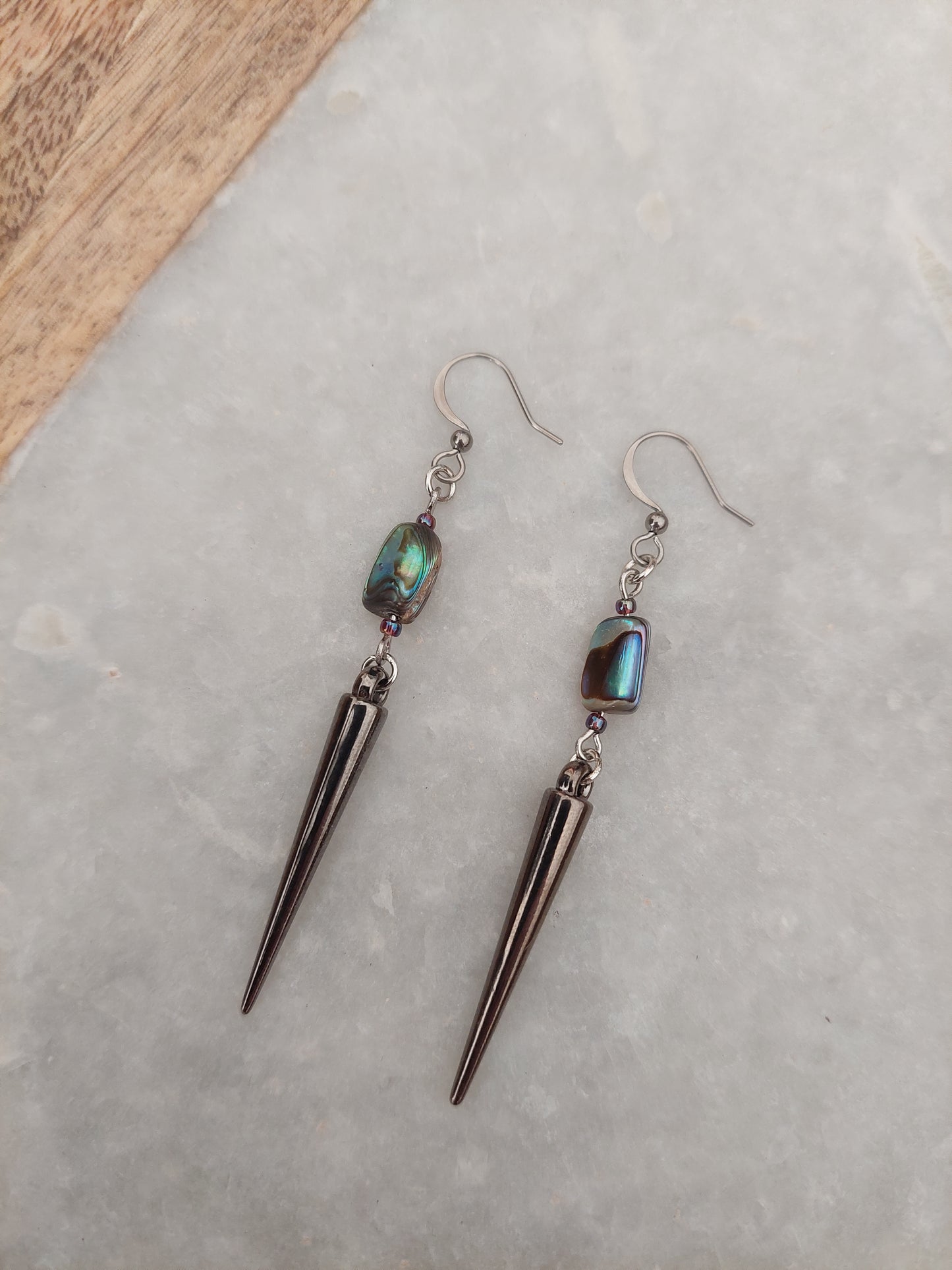 Abalone Spike Earrings