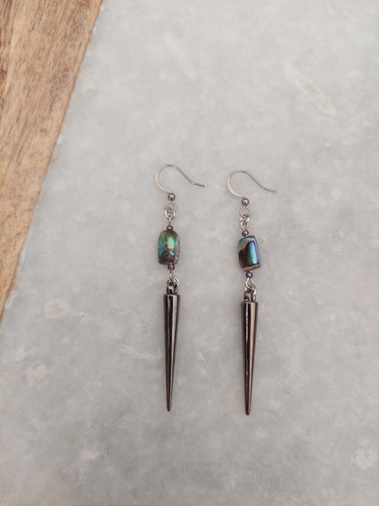 Abalone Spike Earrings