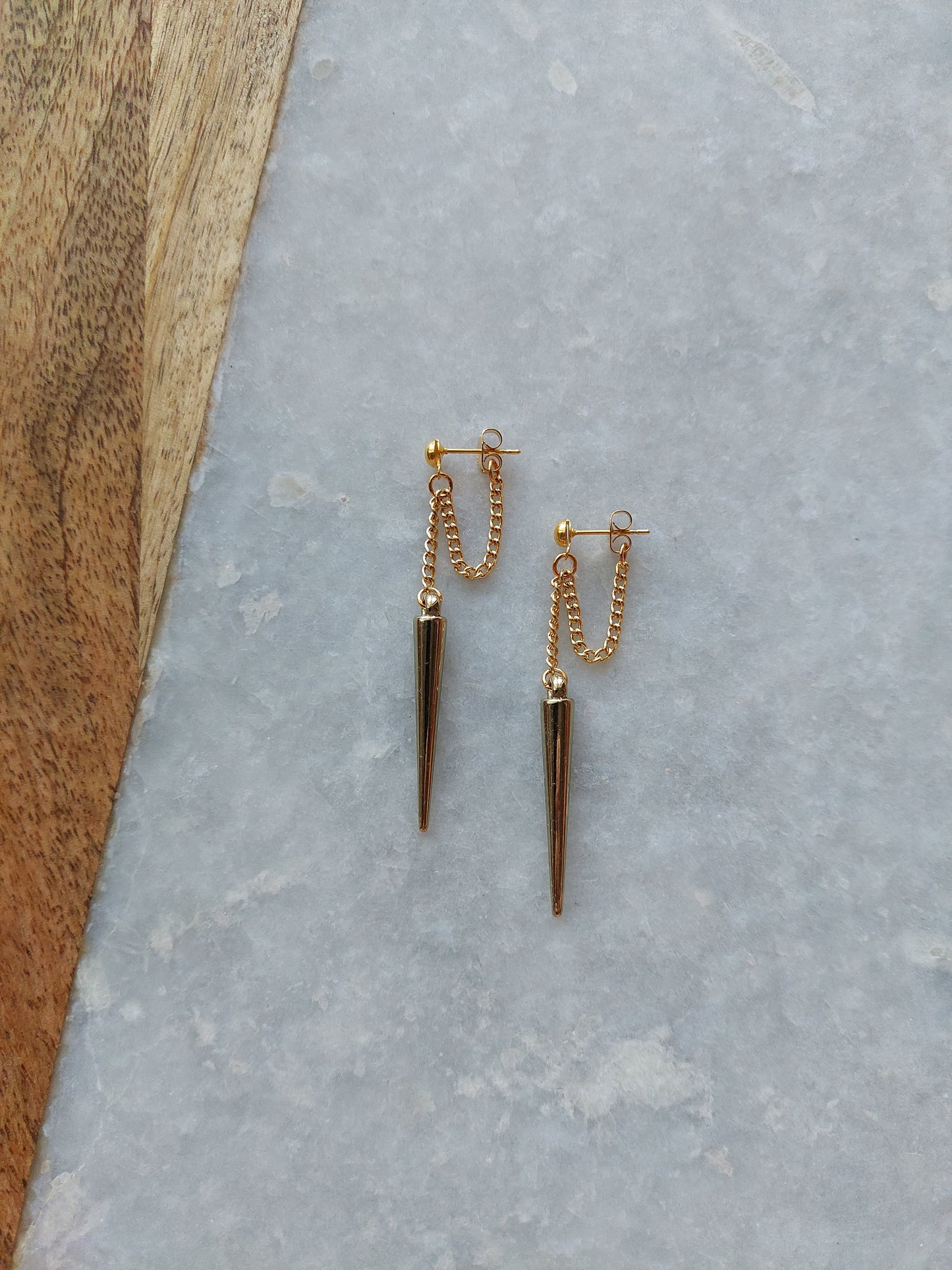 Spike Post Earrings (long)