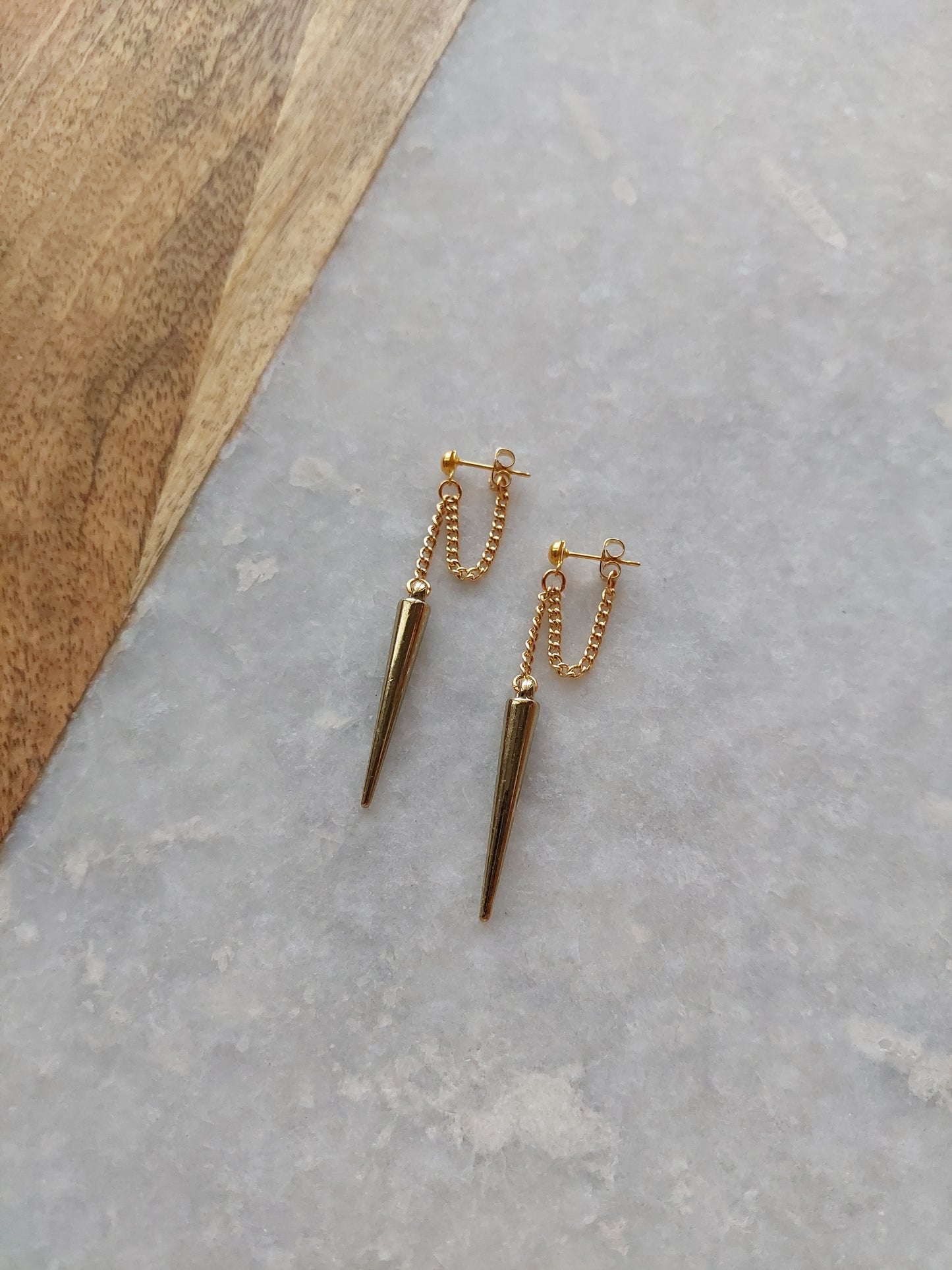 Spike Post Earrings (long)