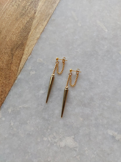 Spike Post Earrings (long)