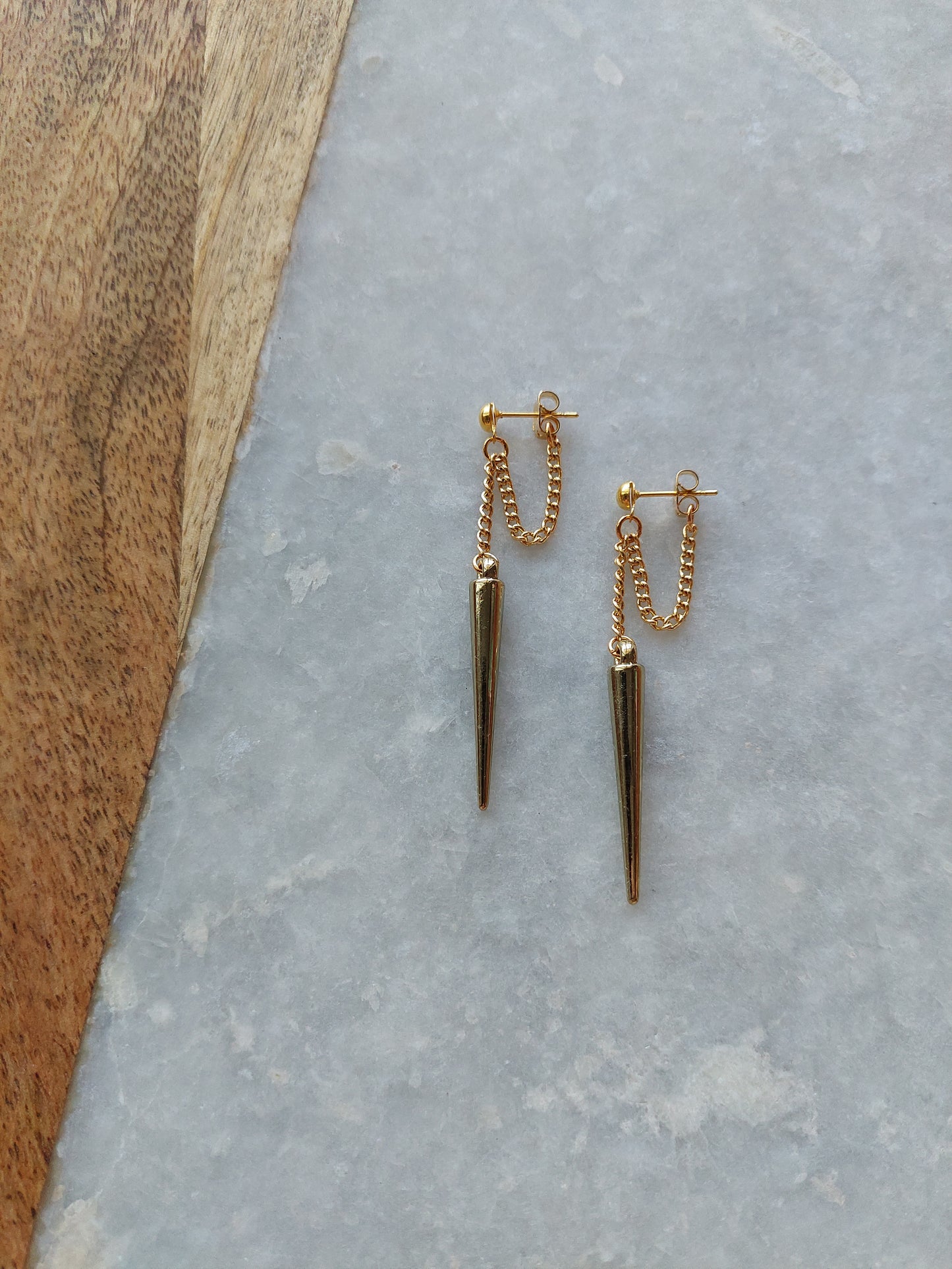 Spike Post Earrings (long)