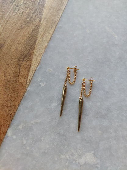 Spike Post Earrings (long)