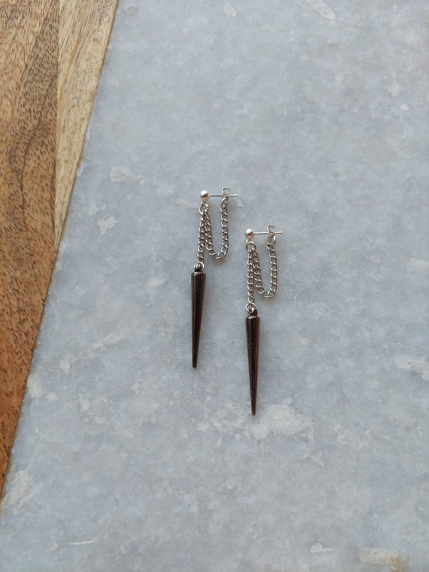 Spike Post Earrings (long)