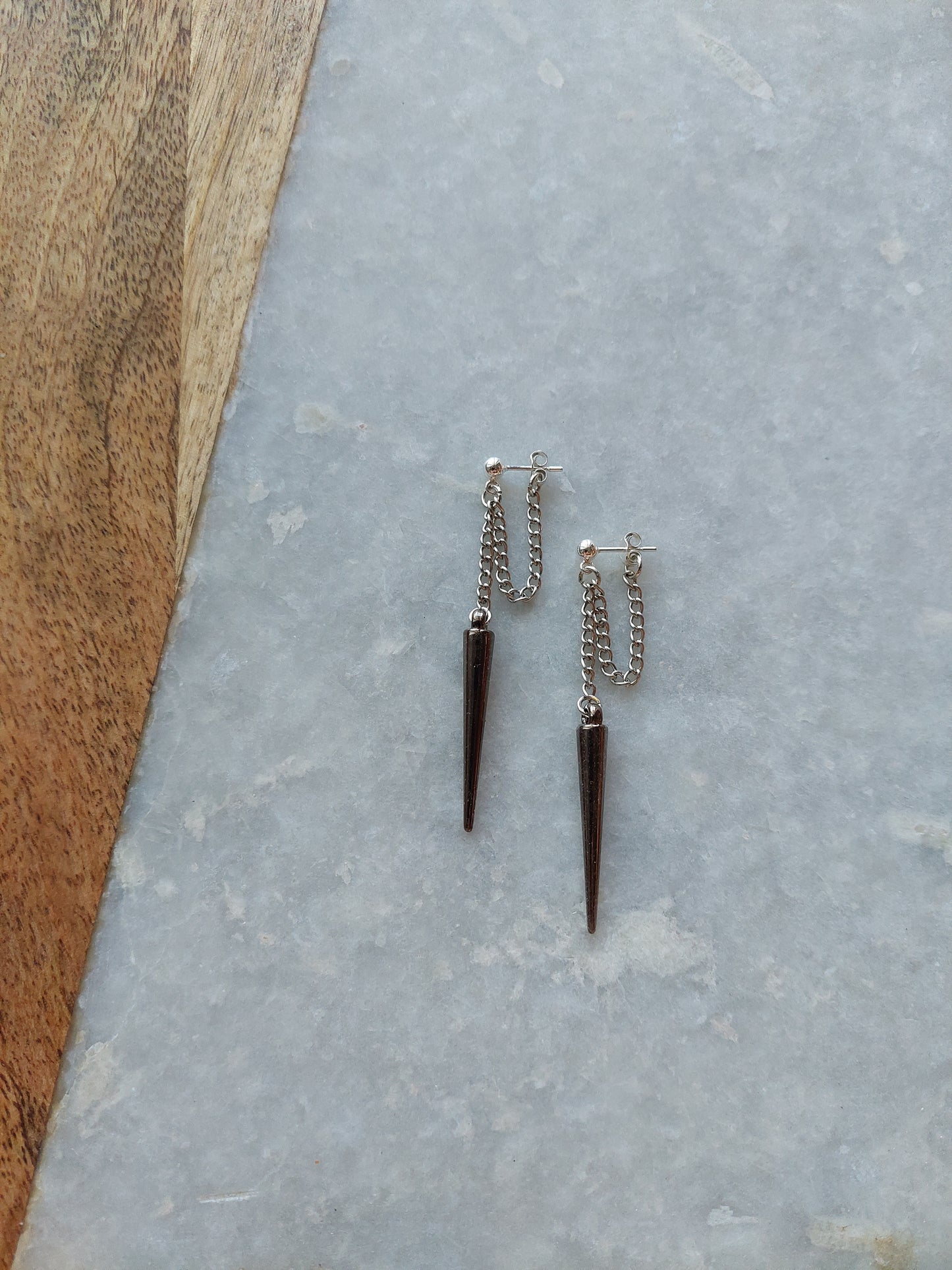 Spike Post Earrings (long)