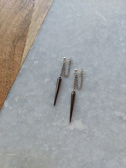 Spike Post Earrings (long)