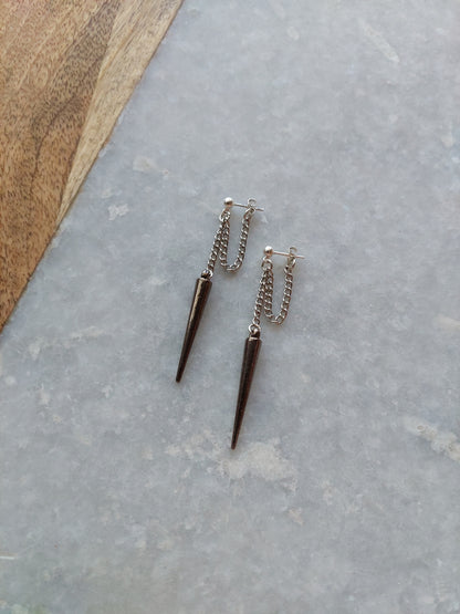 Spike Post Earrings (long)