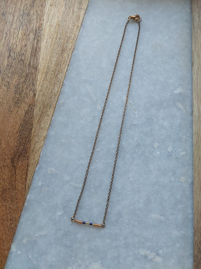 Seed Bead Bar Necklace