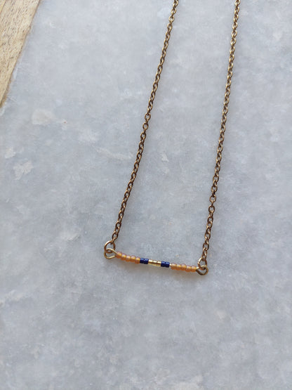 Seed Bead Bar Necklace