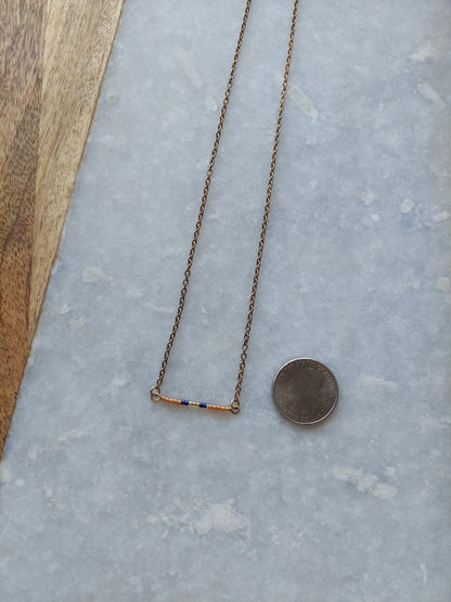 Seed Bead Bar Necklace