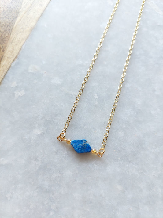 Lapis Lazuli Bar Necklace