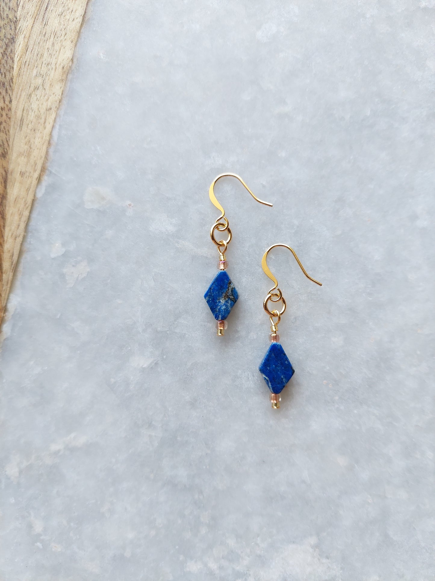 Lapis Lazuli Bar Earrings