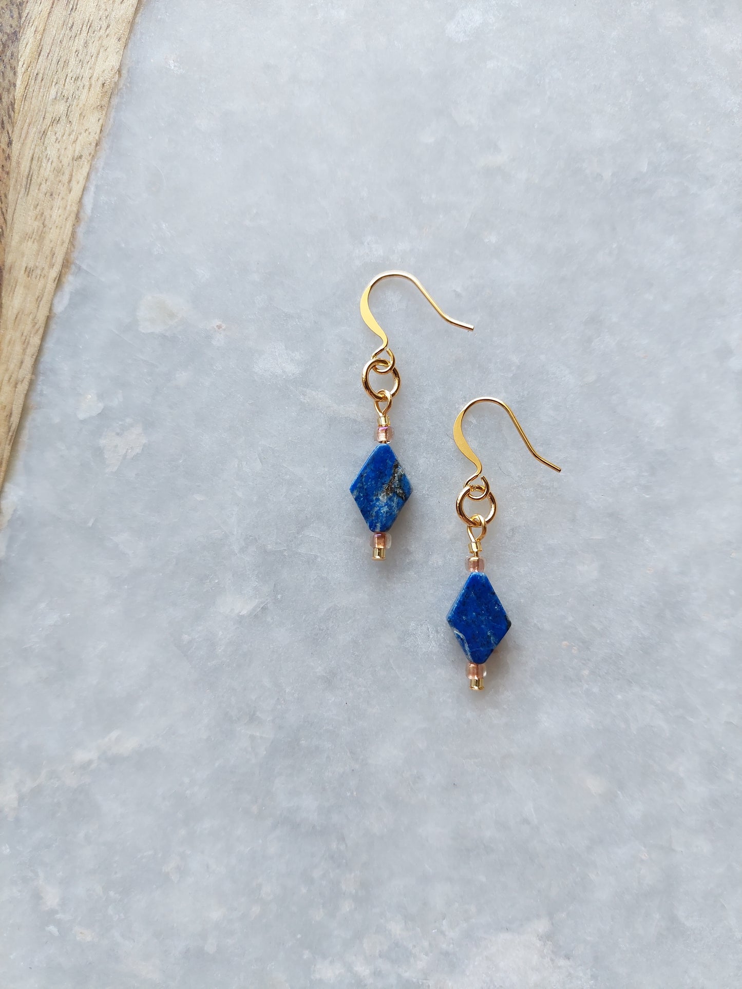 Lapis Lazuli Bar Earrings