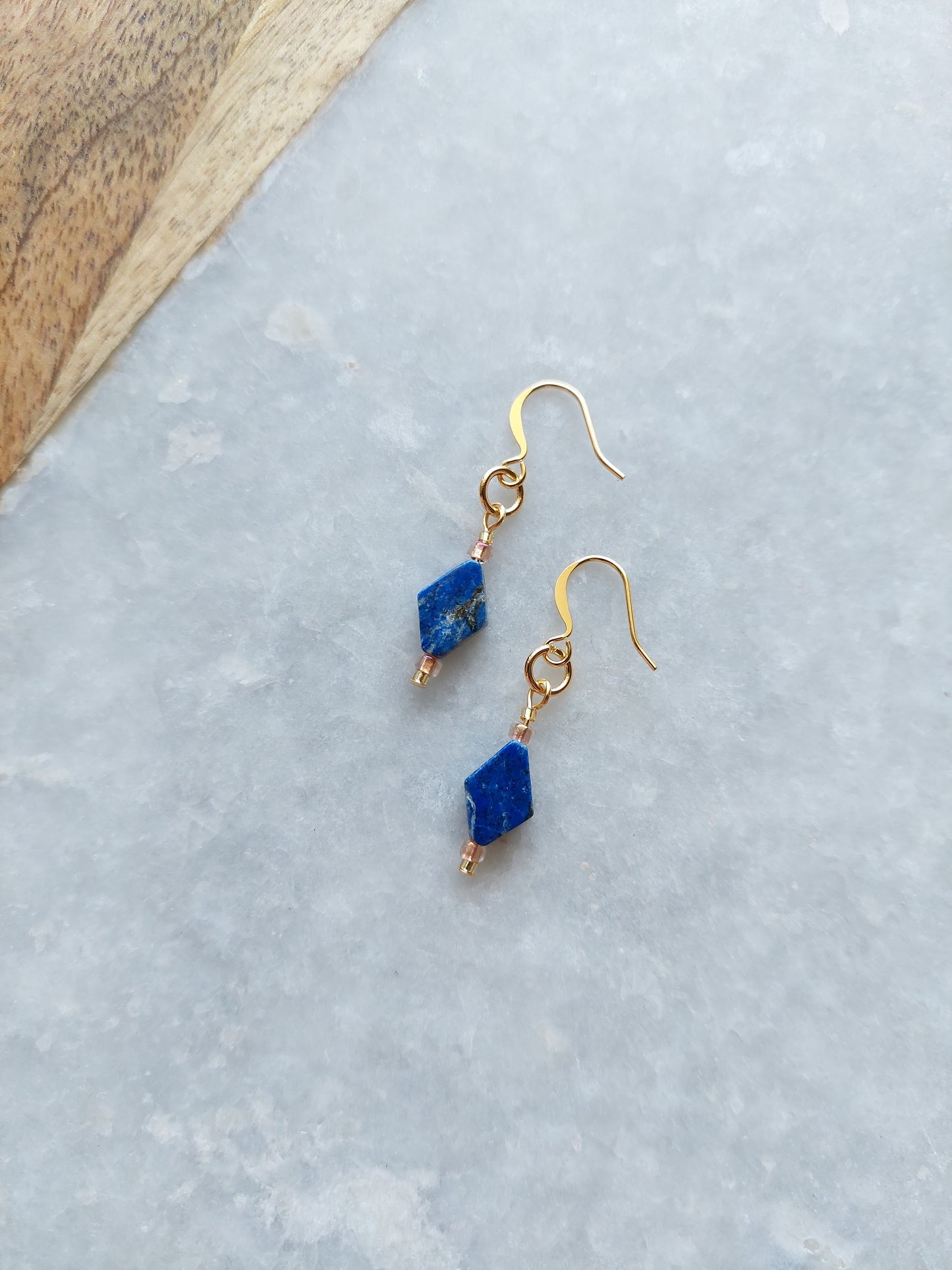 Lapis Lazuli Bar Earrings