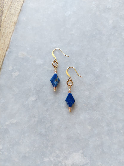 Lapis Lazuli Bar Earrings