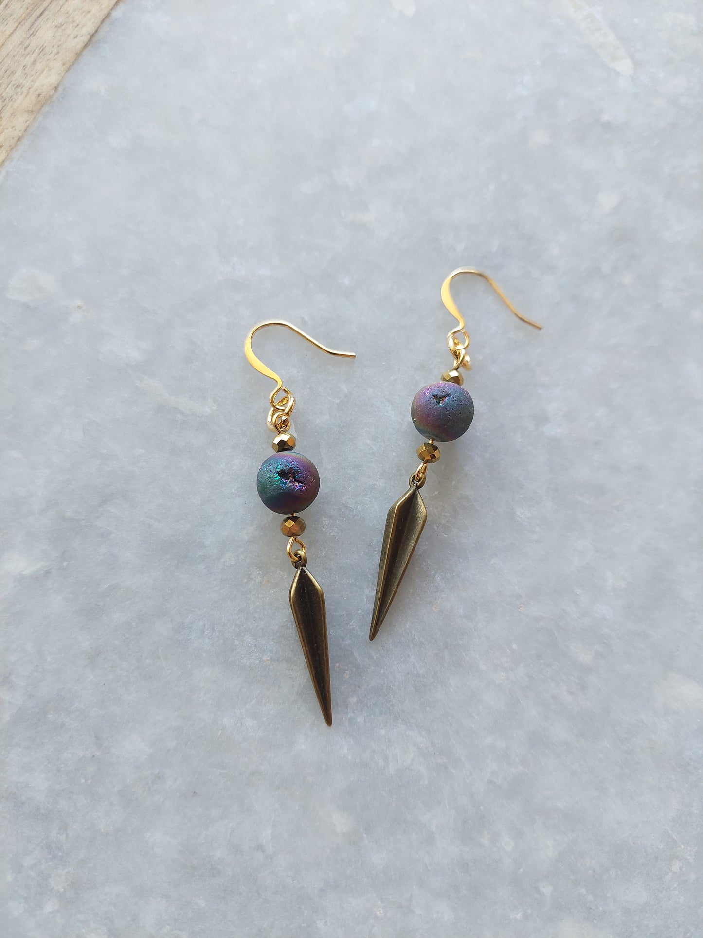 Druzy Spike Earrings