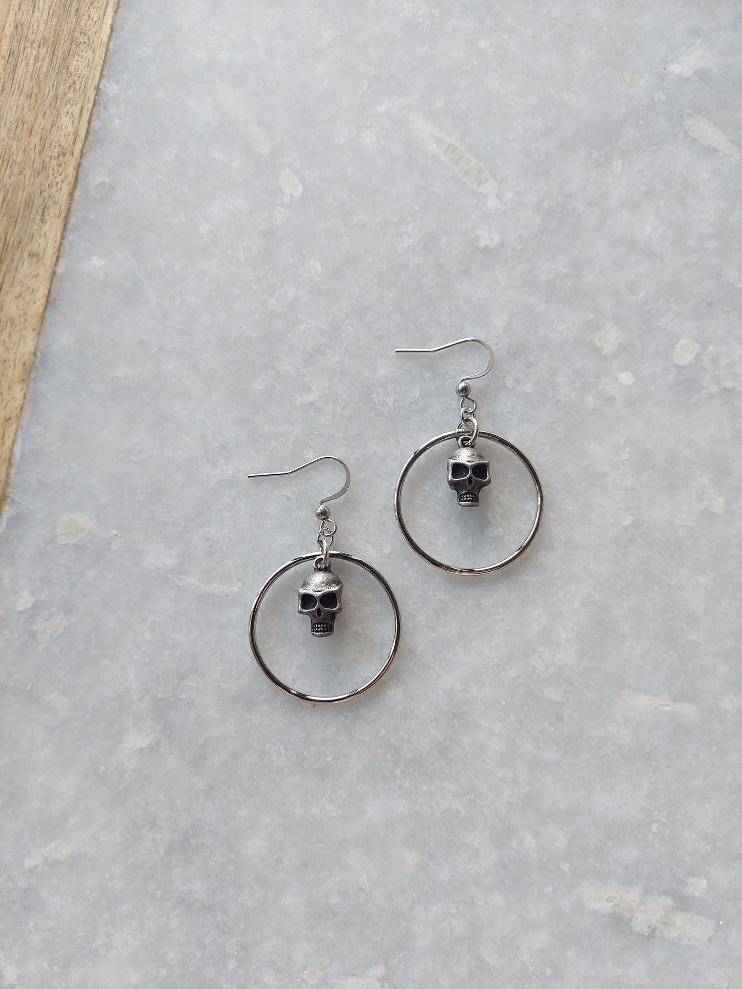 Skull Hoop Earrings