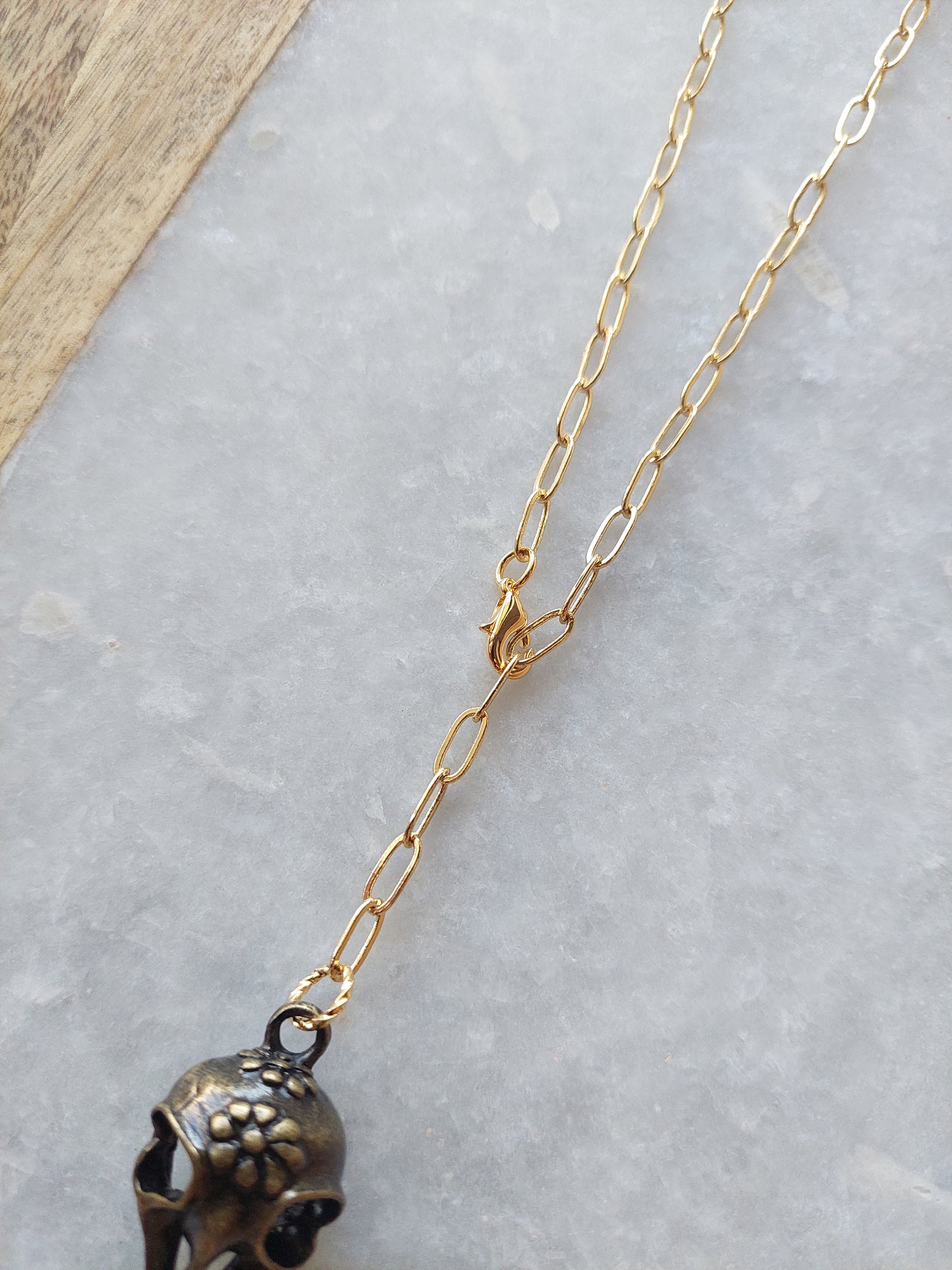 Adjustable Choker - Raven Skull