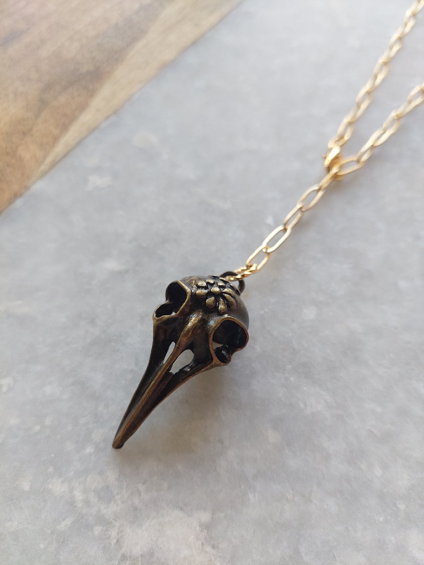 Adjustable Choker - Raven Skull