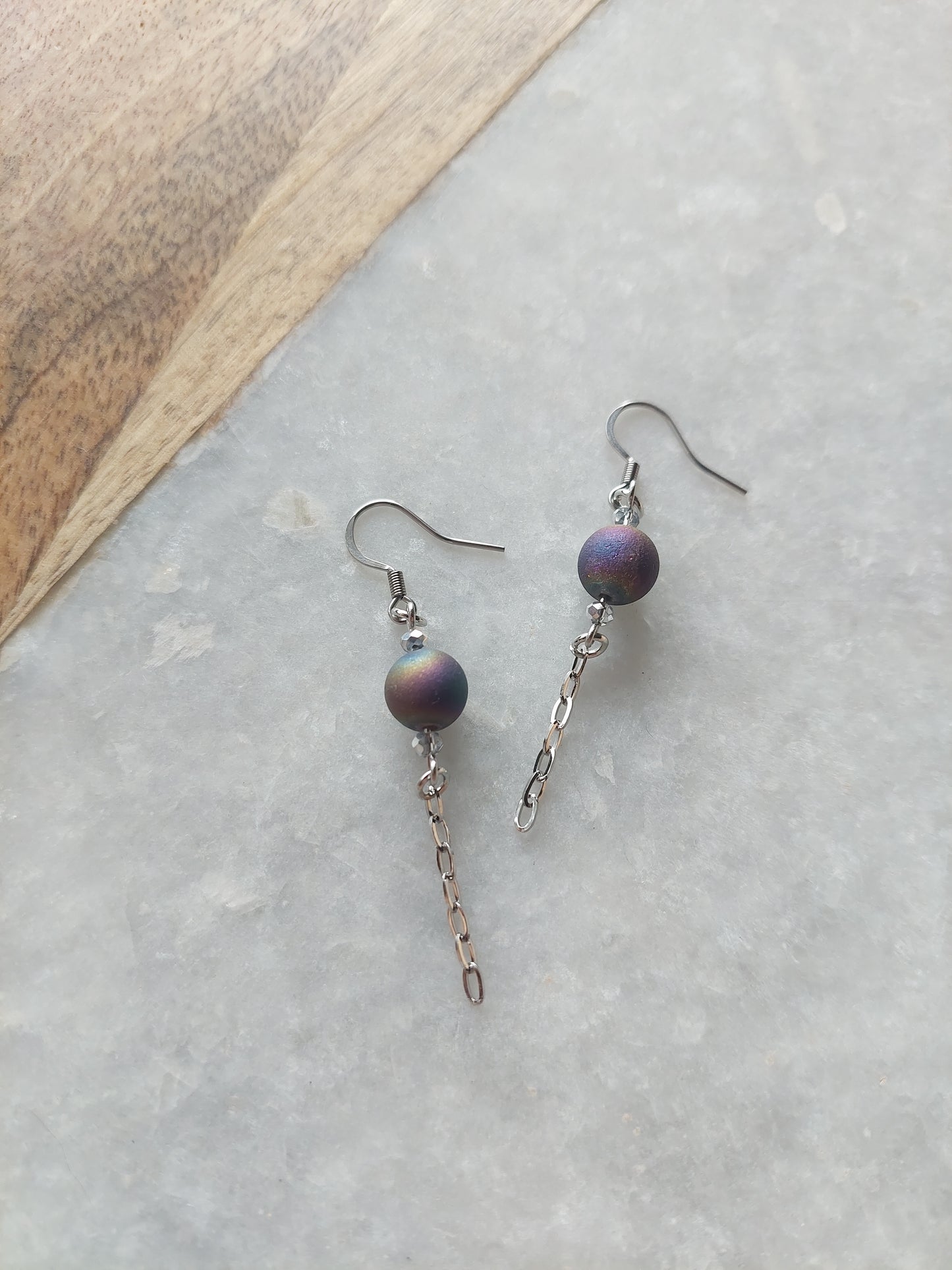 Druzy Chain Earrings