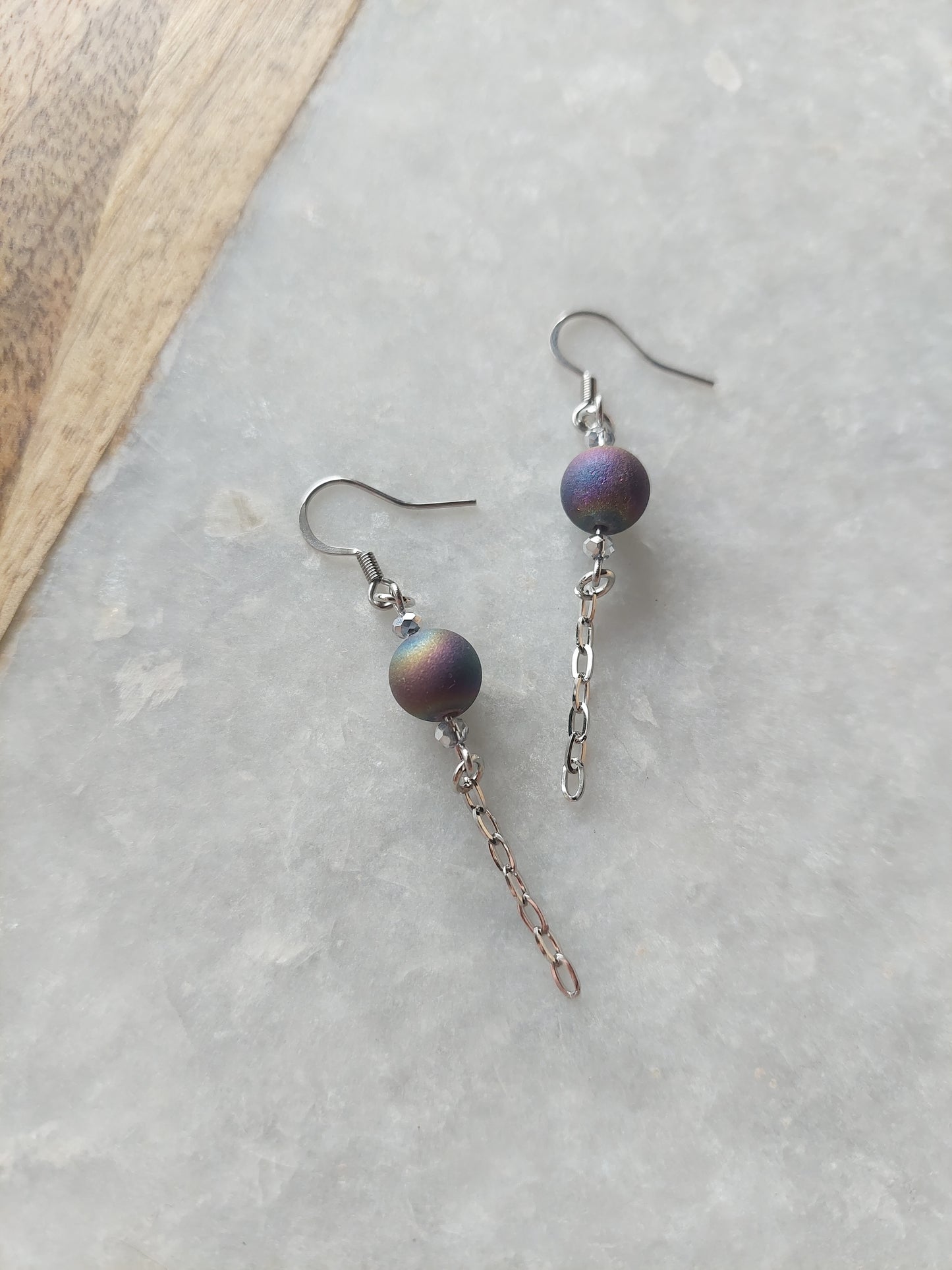 Druzy Chain Earrings