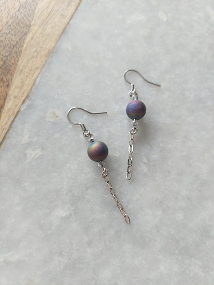 Druzy Chain Earrings