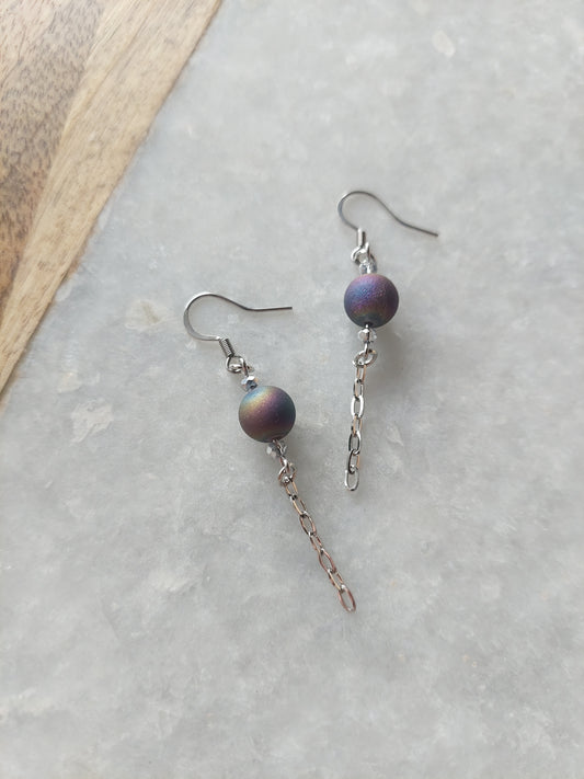Druzy Chain Earrings