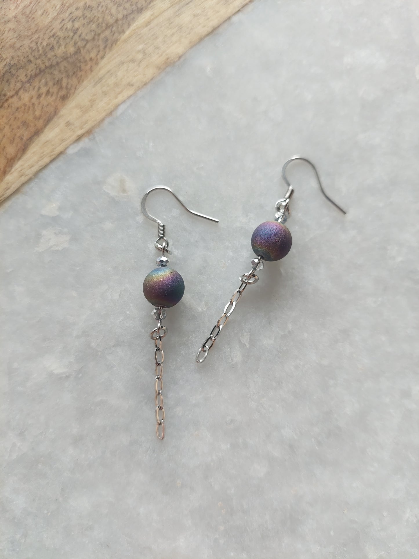 Druzy Chain Earrings