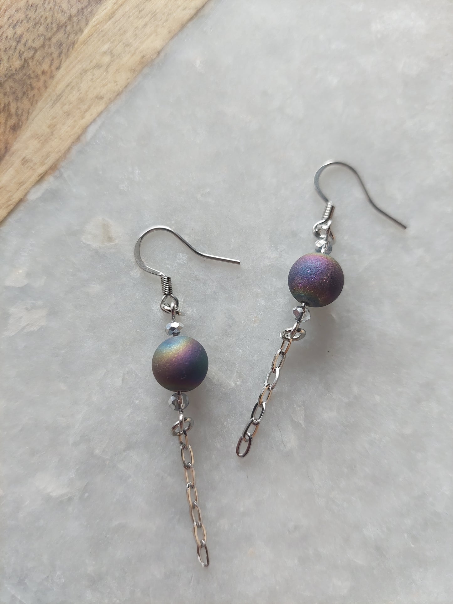 Druzy Chain Earrings