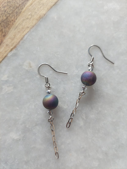 Druzy Chain Earrings