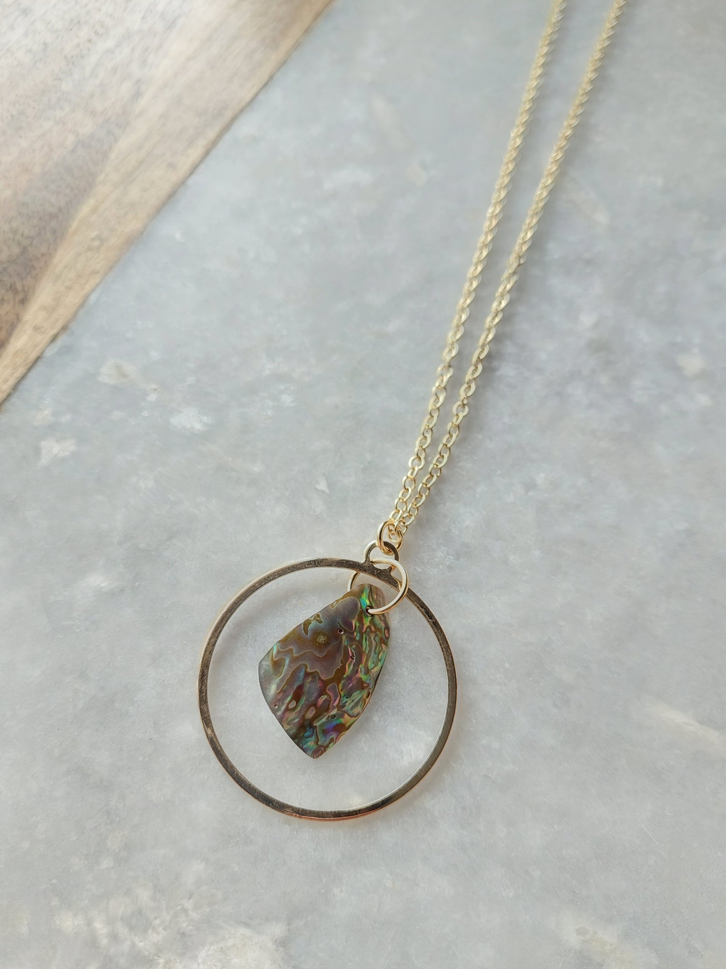 Abalone Hoop Necklace