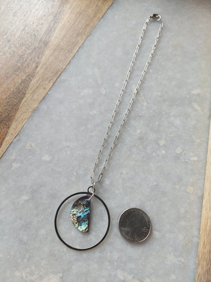 Abalone Hoop Necklace