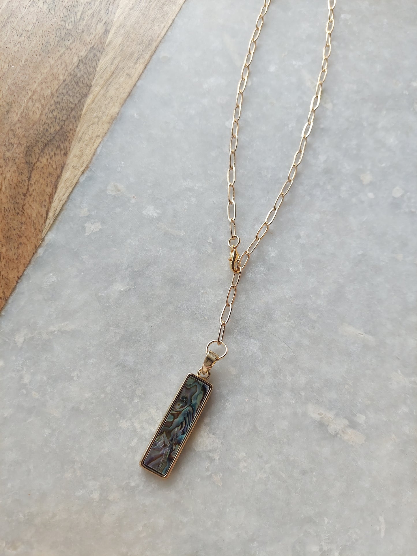 Adjustable Choker - Abalone Pendant