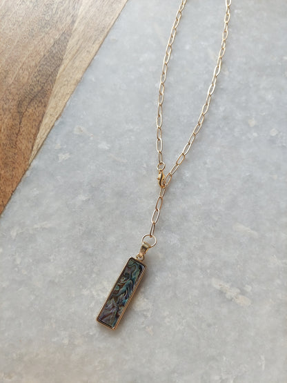 Adjustable Choker - Abalone Pendant