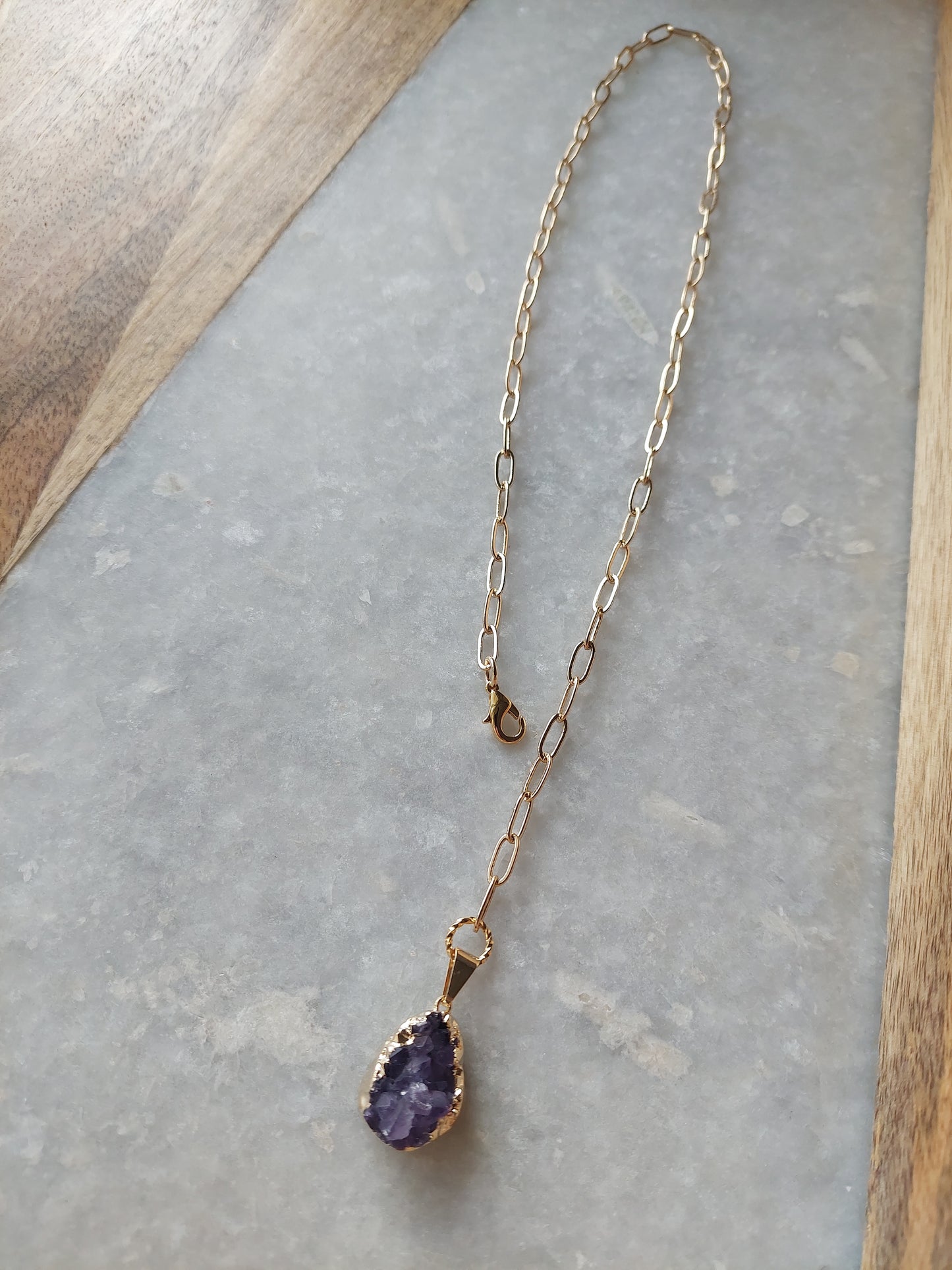 Adjustable Choker - Amethyst