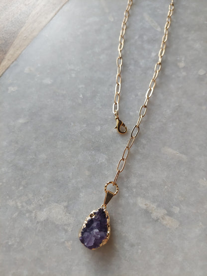 Adjustable Choker - Amethyst