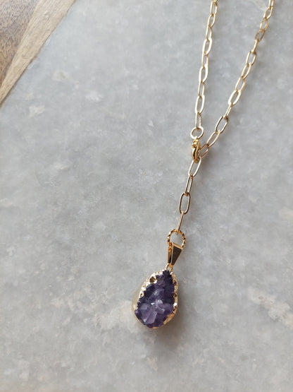 Adjustable Choker - Amethyst